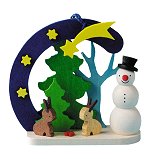 Snowman with Bunnies<br>Graupner Ornament